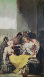 St. Isabella tager sig af de spedalske